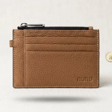 Ví mini da bò thật 100% nam nữ – Ngăn kéo, đựng thẻ tiền, size 9x12cm, giá chỉ 110.000₫