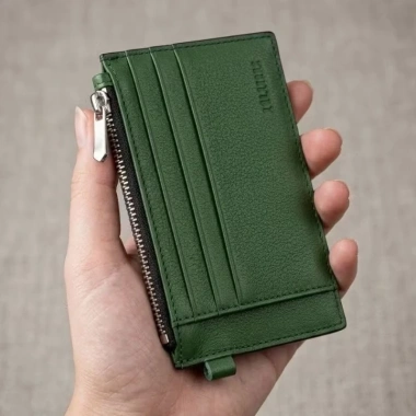 Ví mini da bò thật 100% nam nữ – Ngăn kéo, đựng thẻ tiền, size 9x12cm, giá chỉ 110.000₫