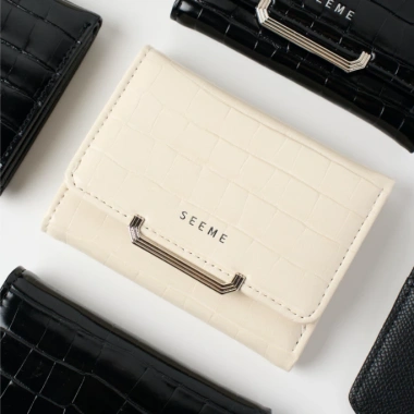 Ví mini da cá sấu SEEME Follie Wallet dáng ngắn, giảm giá 165k (giá gốc 212.850)