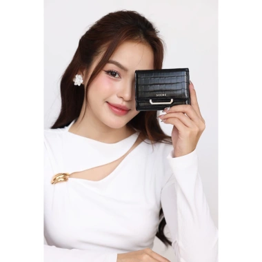 Ví mini da cá sấu SEEME Follie Wallet dáng ngắn, giảm giá 165k (giá gốc 212.850)