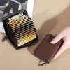 Ví mini da mềm trơn đen DUYÊN CƯỜNG cho nam nữ - Hộp đựng thẻ tín dụng và ID chống trộm, giảm giá 35k 4