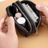 Ví mini da PU dây kéo đôi cho nữ - Tiền xu Mini, giao hàng, chỉ 53.600₫ 5