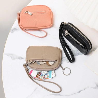 Ví Mini nữ AllGIFT da PU màu trơn – Đựng tiền xu, chìa khóa, dây kéo lớn, dễ thương 7 Ví Mini nữ AllGIFT da PU màu trơn – Đựng tiền xu, chìa khóa, dây kéo lớn, dễ thương 7