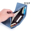Ví Mini Nữ Da Bò Genodern RFID Chặn Da, Ngăn Tiền & Thẻ, Nhỏ Gọn Bảo Vệ 2