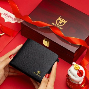 Ví nam cao cấp Bullcaptain da bò nguyên tấm V19 full hộp Sang trọng, giảm 22% 4