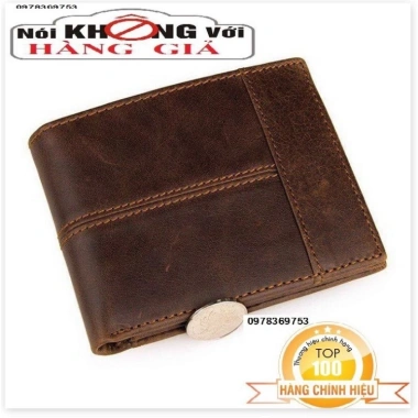 Ví nam da bò xịn 100% - Thiết kế thời trang, bền bỉ, giảm giá chỉ 899.500₫