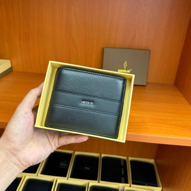 Ví nam da thật 100% Nicolai cao cấp, ngang full box - Giá chỉ 270.000₫