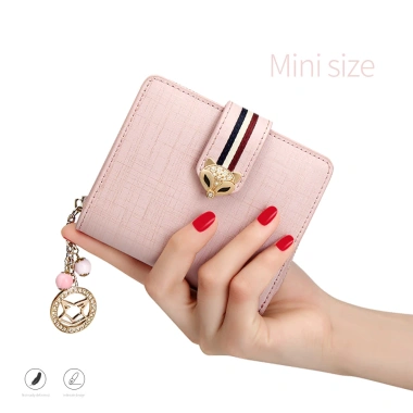 Ví ngắn FOXER da thật dây kéo thời trang, nhiều khe cắm thẻ - 388.500₫