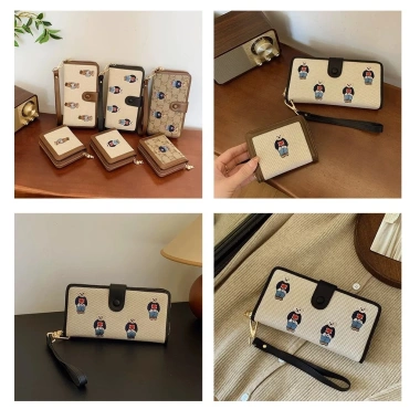 Ví Ngắn Nữ Jacquard Canvas Gấu Đa Màu Tương Phản - Giá Ưu Đãi 223.560₫