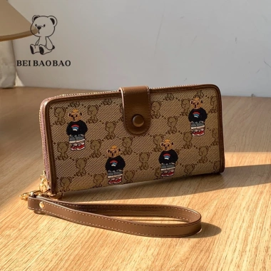 Ví Ngắn Nữ Jacquard Canvas Gấu Đa Màu Tương Phản - Giá Ưu Đãi 223.560₫