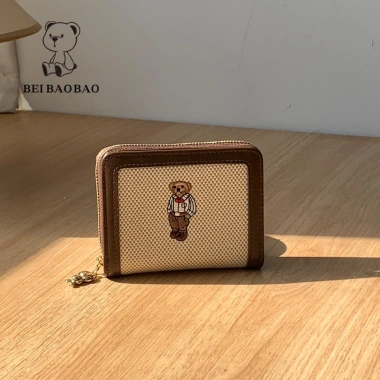 Ví Ngắn Nữ Jacquard Canvas Gấu Đa Màu Tương Phản - Giá Ưu Đãi 223.560₫