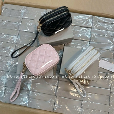 Ví nhỏ mini Cê Kaa 1.399 2 khóa kéo + dây cầm tay, hộp tag, giá 209.000₫