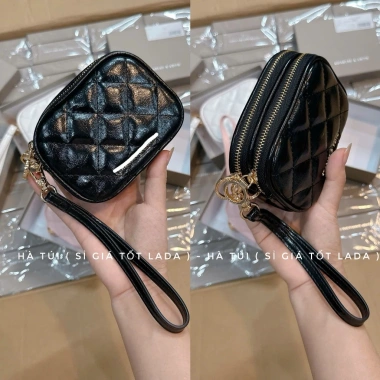 Ví nhỏ mini Cê Kaa 1.399 2 khóa kéo + dây cầm tay, hộp tag, giá 209.000₫