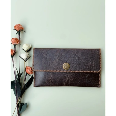 Ví nữ cầm tay da bò thật Handmade - Thiết kế thời trang, giá chỉ 356.800₫ 3