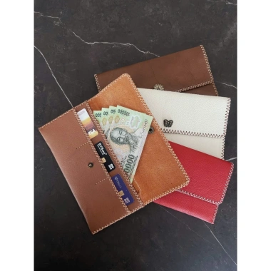 Ví nữ cầm tay da bò thật Handmade - Thiết kế thời trang, giá chỉ 356.800₫ 4
