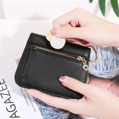 Ví nữ da thật Hàn Quốc RFID da bò cao cấp, dây kéo, đỡ thẻ - Giá ưu đãi 432.000 VND 2