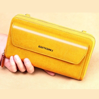 Ví nữ dài cầm tay BANYANU MSP8.107 chính hãng, nhiều ngăn, điện thoại, ví tiền, hộp sang trọng 6