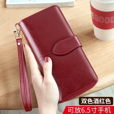 Ví nữ dài cầm tay da bò BANYANU BYN-8.133 - Bóp tiền, hộp quà sang trọng, giá 319.000