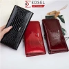 Ví nữ dài cầm tay da bò thật EDSEL cao cấp, nhiều ngăn đựng tiền, thẻ ATM, điện thoại - 550.000₫