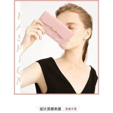 Ví nữ dài Hàn Quốc mới, họa tiết hoa dễ thương, có ngăn thẻ - Giá 279.823₫ 5 Ví nữ dài Hàn Quốc mới, họa tiết hoa dễ thương, có ngăn thẻ - Giá 279.823₫ 5