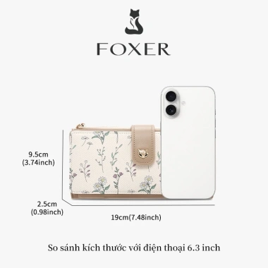 Ví Nữ FOXER Dài In Hình Thời Trang Dễ Thương, Tinh Tế - Đựng Thẻ Tín Dụng và Tiền, Giá Ưu Đãi 429.999₫