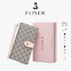 Ví nữ FOXER dài khóa kéo họa tiết in - Đựng thẻ tín dụng, tiền xu, quà tặng bé gái - Giá chỉ 359.998 VND