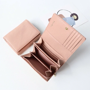Ví nữ gấp da bò Pink Ohara nhiều ngăn, vừa GPLX, thẻ BHYT - giá 750.000đ (giá gốc 945.000đ) 5