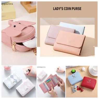 Ví nữ gấp kẹp ngắn BASD - Túi mini thời trang, thẻ & tiền, giá 35.880₫ 2