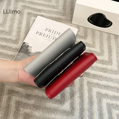 Ví Nữ Gập Lại Di Động Ngắn Tiền Xu - Nơ Dễ Thương, Túi Ly Hợp Da, Đựng Thẻ SBS 2