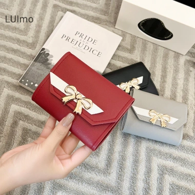Ví Nữ Gập Lại Di Động Ngắn Tiền Xu - Nơ Dễ Thương, Túi Ly Hợp Da, Đựng Thẻ SBS 10