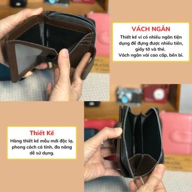 Ví nữ khắc tên LIDAN handmade vintage - Quà tặng 20/10 & 8/3, giảm giá 499k 5 Ví nữ khắc tên LIDAN handmade vintage - Quà tặng 20/10 & 8/3, giảm giá 499k 5