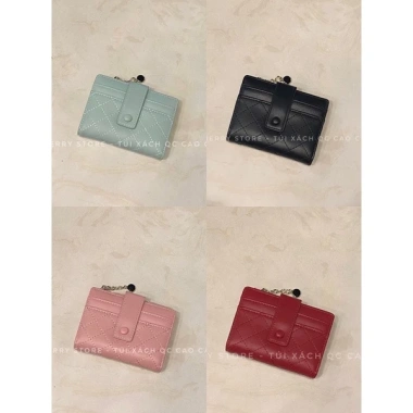 Ví nữ mini dáng ngắn thiết kế gập đôi QC L1 màu pastel xinh xắn giá 171.000₫ 6