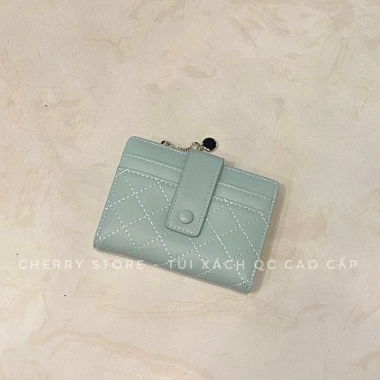 Ví nữ mini dáng ngắn thiết kế gập đôi QC L1 màu pastel xinh xắn giá 171.000₫ 8