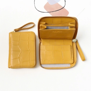 Ví Nữ Mini Khóa Zip Pink Ohara Da Bò Ngăn Tiền Thẳng, Giá 520k Giảm Đặc Biệt