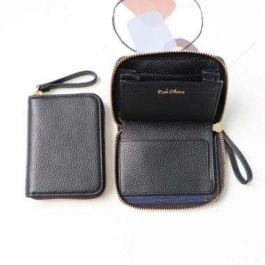 Ví Nữ Mini Khóa Zip Pink Ohara Da Bò Ngăn Tiền Thẳng, Giá 520k Giảm Đặc Biệt