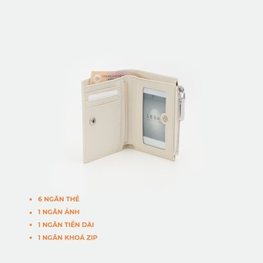Ví nữ mini LESAC June thiết kế thanh lịch, giá chỉ 169.150₫ giảm mạnh 7