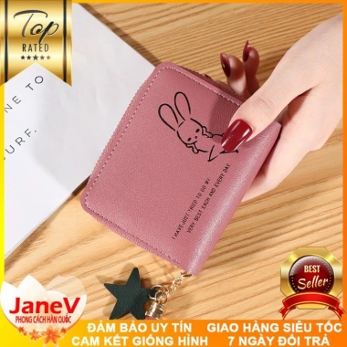 Ví Nữ Mini Ngắn Cầm Tay Dễ Thương 5 Màu Hàn Quốc - Free Ship - Giá chỉ 395.000₫