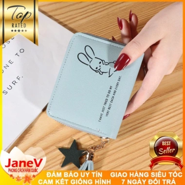 Ví Nữ Mini Ngắn Cầm Tay Dễ Thương 5 Màu Hàn Quốc - Free Ship - Giá chỉ 395.000₫