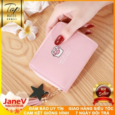 Ví Nữ Mini Ngắn Cầm Tay Dễ Thương 5 Màu Hàn Quốc Free Ship Giá Ưu Đãi 399k