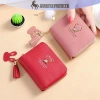 Ví Nữ Ngắn Dễ Thương Đồng Xu Bỏ Túi Đựng Thẻ Dây Kéo Thời Trang cho Bé Gái, Giá 50.000 VND