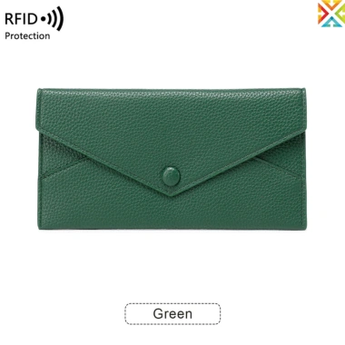 Ví Nữ RFID Chống Trộm Vải Lanchee, Siêu Mỏng, Túi Xách Di Động Đơn Giản 9