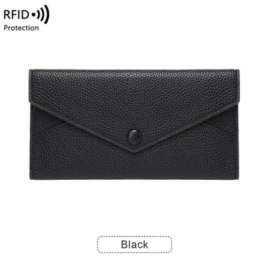 Ví Nữ RFID Chống Trộm Vải Lanchee, Siêu Mỏng, Túi Xách Di Động Đơn Giản 10