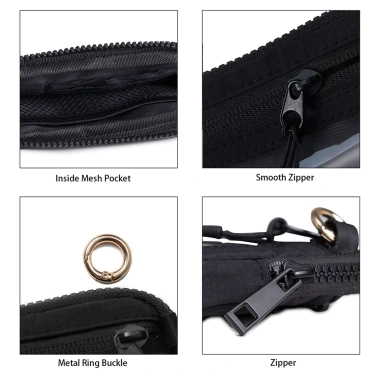 Ví Nylon đa chức năng nhỏ gọn, dây buộc, hộp thẻ chống nước, đựng tiền xu