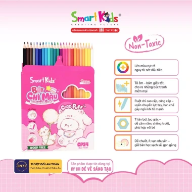 Vỉ Ống Bút Chì Màu Coco Puff Smartkids 12/24/36 Màu Thiết Kế Dễ Thương Chuẩn EN71 An Toàn Cho Bé Giá Ưu Đãi 18.400₫ 2 Vỉ Ống Bút Chì Màu Coco Puff Smartkids 12/24/36 Màu Thiết Kế Dễ Thương Chuẩn EN71 An Toàn Cho Bé Giá Ưu Đãi 18.400₫ 2