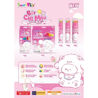 Vỉ Ống Bút Chì Màu Coco Puff Smartkids 12/24/36 Màu Thiết Kế Dễ Thương Chuẩn EN71 An Toàn Cho Bé Giá Ưu Đãi 18.400₫ 3 Vỉ Ống Bút Chì Màu Coco Puff Smartkids 12/24/36 Màu Thiết Kế Dễ Thương Chuẩn EN71 An Toàn Cho Bé Giá Ưu Đãi 18.400₫ 3