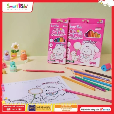 Vỉ Ống Bút Chì Màu Coco Puff Smartkids 12/24/36 Màu Thiết Kế Dễ Thương Chuẩn EN71 An Toàn Cho Bé Giá Ưu Đãi 18.400₫ 4 Vỉ Ống Bút Chì Màu Coco Puff Smartkids 12/24/36 Màu Thiết Kế Dễ Thương Chuẩn EN71 An Toàn Cho Bé Giá Ưu Đãi 18.400₫ 4