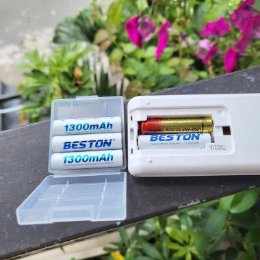 Vỉ sạc 4 Pin AAA Beston 3A – Tặng hộp đựng, sạc nhanh, thay pin điều khiển TV, điều hòa