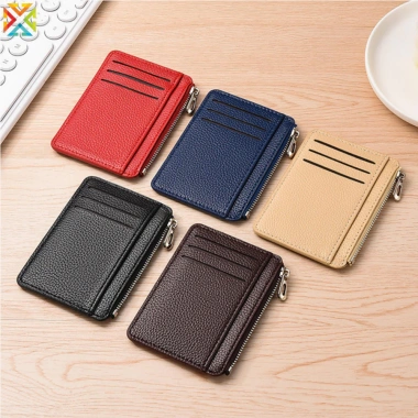 Ví Siêu Mỏng Dây Kéo PU Đựng Tiền & Thẻ Nhiều Khe Dung Tích Lớn Nam Nữ - 58,940₫