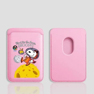 Ví thẻ iPhone Mặt Trăng Dễ Thương họa tiết Snoopy - Phù hợp iPhone 12/13/14/15/16, Giá 68.850 VND
