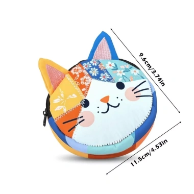 Ví tiền xu CHARME TT, Túi trang điểm mèo dây kéo, túi du lịch chống thấm nước cho bé gái - Giá ưu đãi 92.880₫